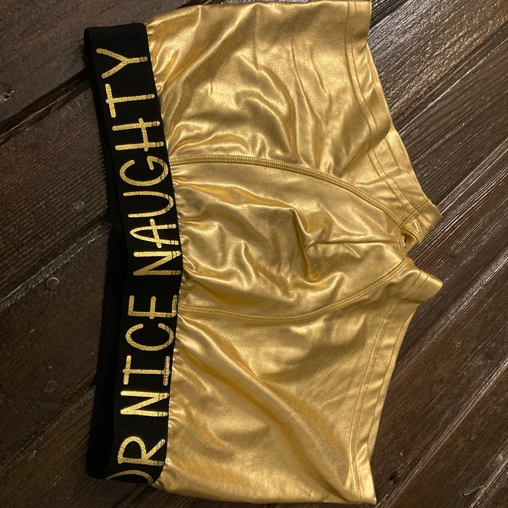 Naughty or Nice Gold costume boxers